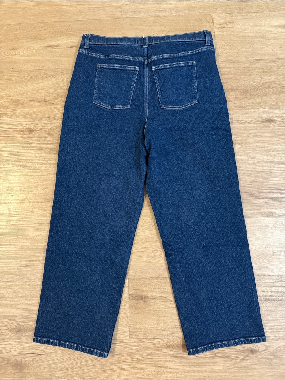 Spanx Dark Blue Denim Classic Relaxed Straight Leg Jeans Size 1X - Picture 5 of 5